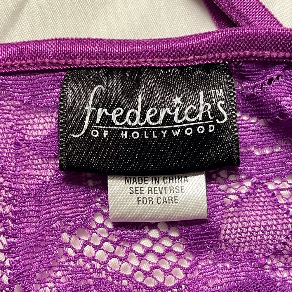 Fredericks of Hollywood Lace Chemise Dress Lingerie Size S Purple - Picture 9 of 15